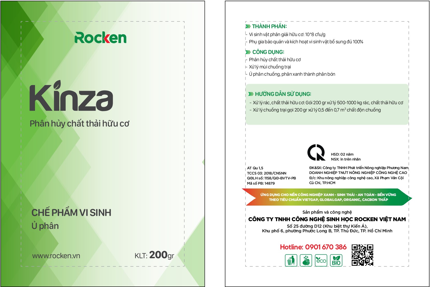 Xử lý chất thải chăn nuôi Rocken KINZA