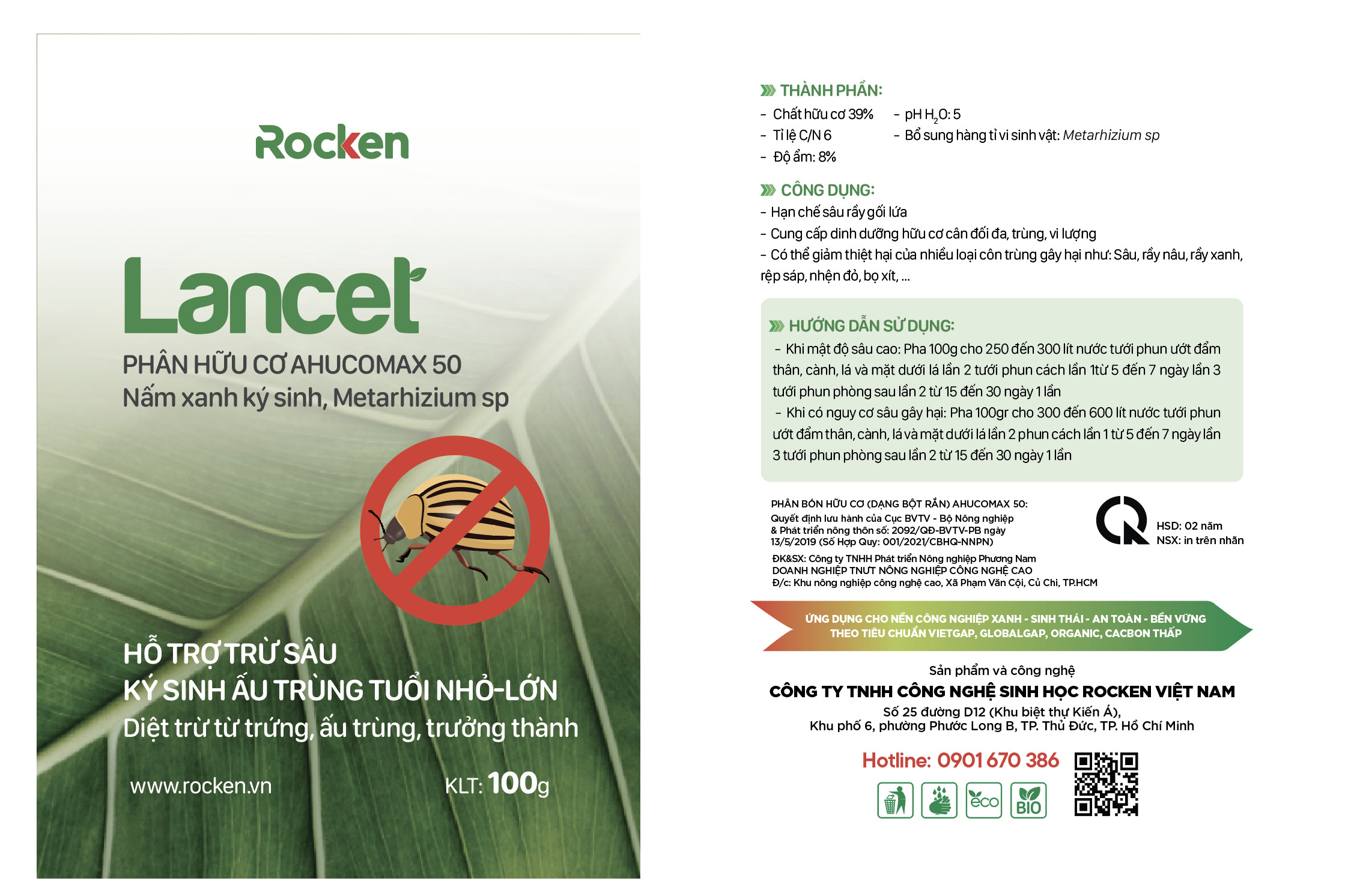 Chi tiết về thuốc trừ sâu rầy Rocken Lancet