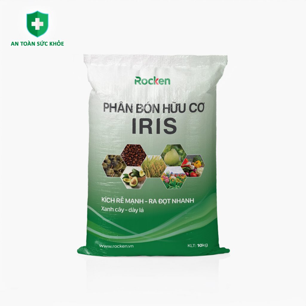 Phân bón hữu Rocken IRIS 10kg phù hợp với các loại cây