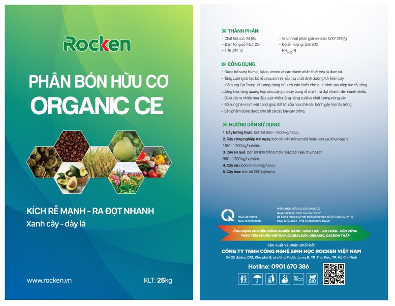 Rocken ORGANIC CE - Kích rễ, ra đọt nhanh